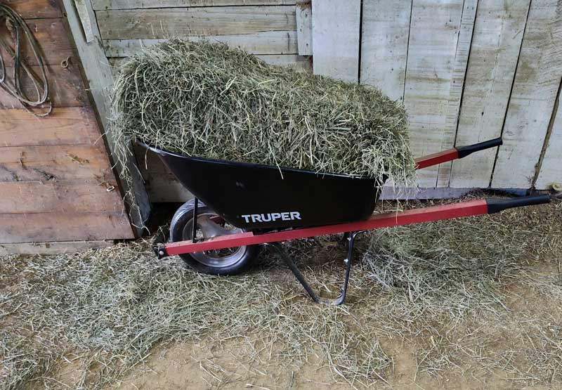 you should use simple tools as wheel barrow instead of your hands to avoid back pain in farming