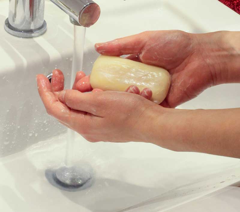 farm health and safety: Wash your hands after farm work and handling farm animals 